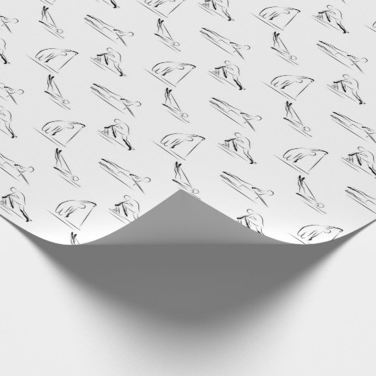 Pilates-Posen Geschenkpapier (Ecke)