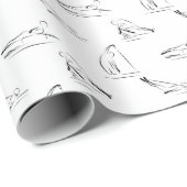 Pilates-Posen Geschenkpapier (Rolleneckpunkt)