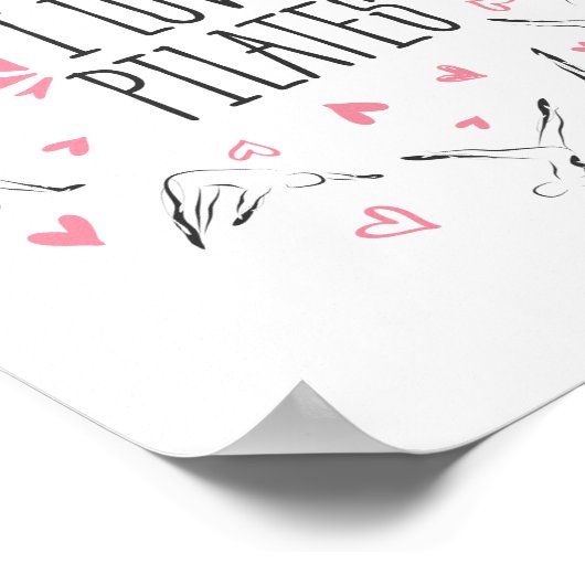 Pilates Posen in Form einer LIEBE I PILATES Poster (Ecke)