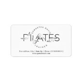Pilates-Posen in Pilates Word Adressaufkleber (Vorne)