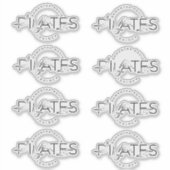 Pilates-Posen in Pilates Word Aufkleber (Vorderseite)