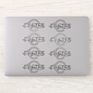 Pilates-Posen in Pilates Word Aufkleber