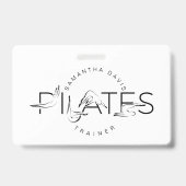 Pilates-Posen in Pilates Word Ausweis (Rückseite)