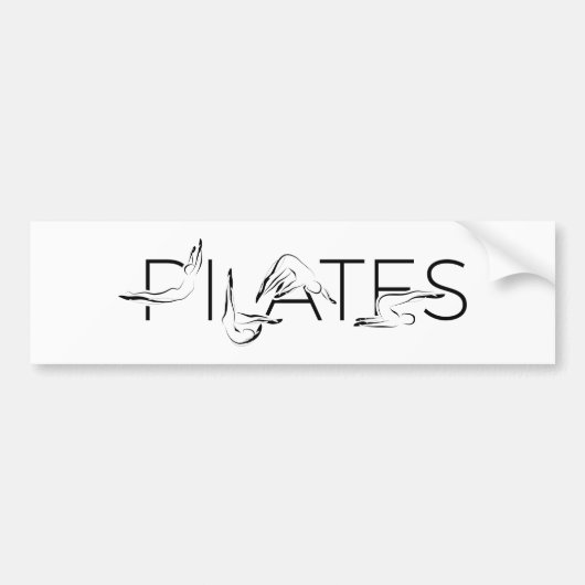 Pilates-Posen in Pilates Word Autoaufkleber (Vorne)