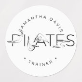 Pilates-Posen in Pilates Word Etiketten (Design 2)