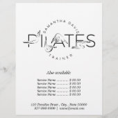 Pilates-Posen in Pilates Word Flyer (Hinten)