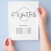 Pilates-Posen in Pilates Word Flyer (Hand)