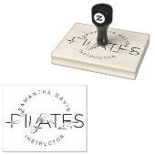 Pilates-Posen in Pilates Word Gummistempel (Stempel)