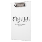 Pilates-Posen in Pilates Word Klemmbrett (Links)