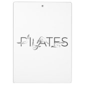 Pilates-Posen in Pilates Word Klemmbrett (Rückseite)
