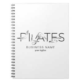 Pilates-Posen in Pilates Word Notizblock