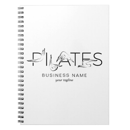 Pilates-Posen in Pilates Word Notizblock (Vorderseite)