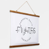 Pilates-Posen in Pilates Word Wandteppich Mit Holzrahmen (Gewinkelt)