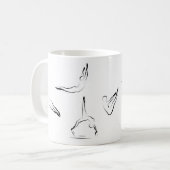 Pilates-Posen Kaffeetasse (Vorderseite Links)