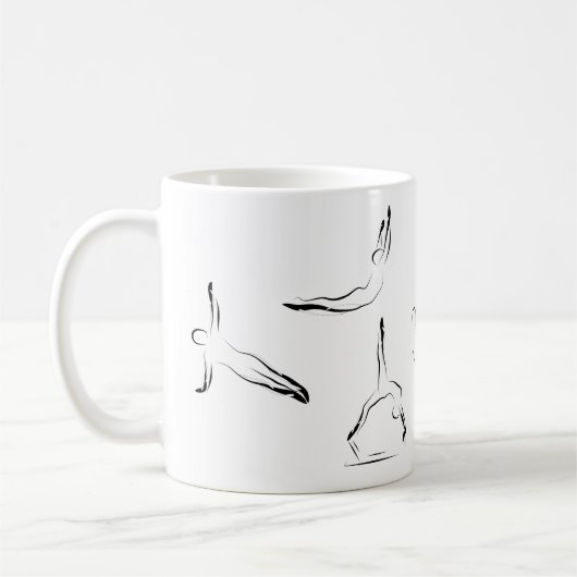 Pilates-Posen Kaffeetasse (Links)