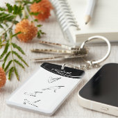 Pilates-Posen Schlüsselanhänger (Vorderseite rechts)