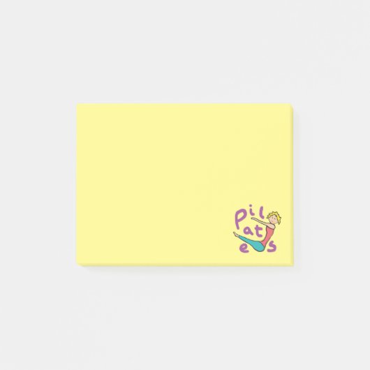 Pilates Post-it Klebezettel (Vorderseite)