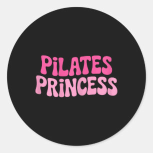 Pilates Prinzessin Meditation Fitness Yoga  Runder Aufkleber