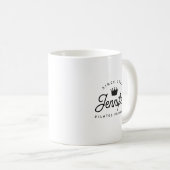Pilates-Prinzessin-Typografie-Name Kaffeetasse (VorderseiteRechts)