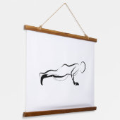 Pilates Push up Pose - Mat Wandteppich Mit Holzrahmen (Gewinkelt)