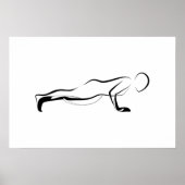 Pilates Push Up Pose - Matte Poster (Vorne)