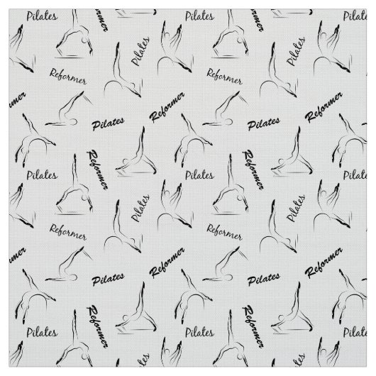 Pilates, Reformer, die Posen pflücken Stoff (Muster)