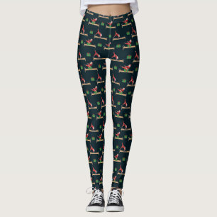 Pilates-Reformer-Santa-nahtlose Weihnachtsmuster Leggings