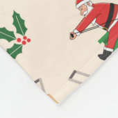 Pilates Reformer Santa Seamless Christmas Patterns Fleecedecke (Ecke)