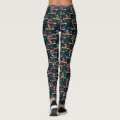 Pilates Reformer Santa Seamless Christmas Patterns Leggings (Rückseite)