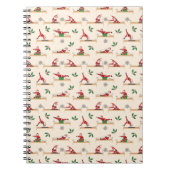 Pilates Reformer Santa Seamless Christmas Patterns Notizblock (Vorderseite)