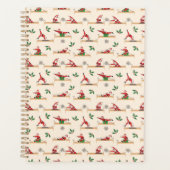 Pilates Reformer Santa Seamless Christmas Patterns Planer (Vorderseite)