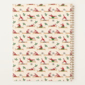 Pilates Reformer Santa Seamless Christmas Patterns Planer (Rückseite)