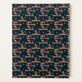 Pilates Reformer Santa Seamless Christmas Patterns Planer (Rückseite)