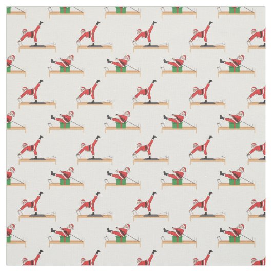 Pilates Reformer Santa Seamless Christmas Patterns Stoff (Muster)