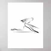 Pilates - Rückwärtspferd auf dem Reformer Poster (Vorne)