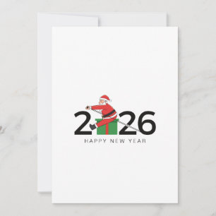 Pilates Santa Frohes neues Jahr Feiertagskarte