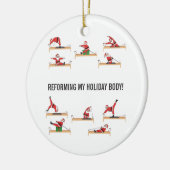 Pilates Santa Reformer Christmas Keramik Ornament (Links)