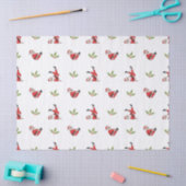 Pilates Santa Seamless Christmas Patterns Seidenpapier (Basteln)