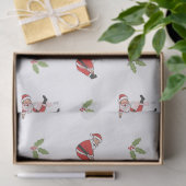 Pilates Santa Seamless Christmas Patterns Seidenpapier (Geschenk)