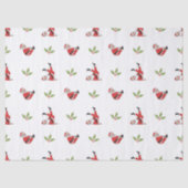 Pilates Santa Seamless Christmas Patterns Seidenpapier (Vorderseite)