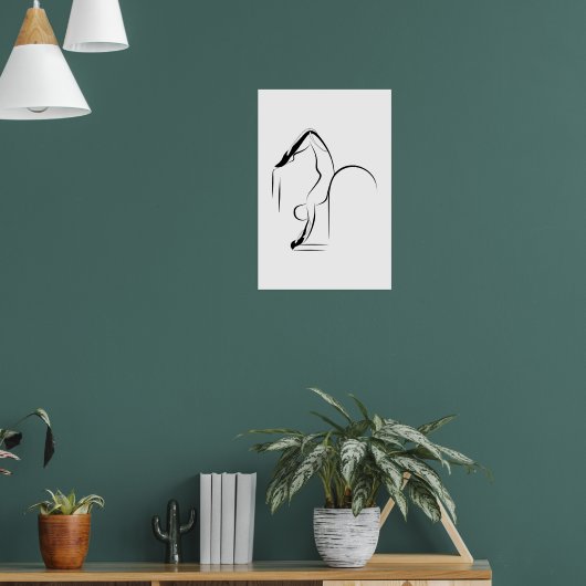 Pilates Scorpion Pose - Leiter Poster (Wohnzimmer 1)