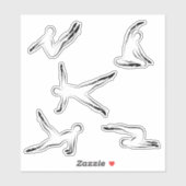 Pilates Scrapbook Stationery Stickers Aufkleber (Blatt)