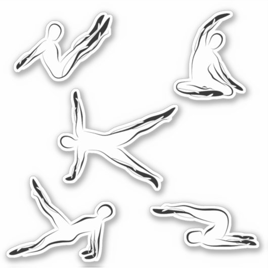 Pilates Scrapbook Stationery Stickers Aufkleber (Vorderseite)