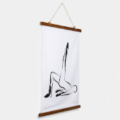 Pilates Shoulder Bridge - Mat Wandteppich Mit Holzrahmen (Gewinkelt)