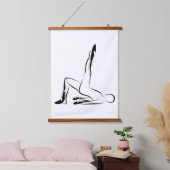 Pilates Shoulder Bridge - Mat Wandteppich Mit Holzrahmen (Schlafzimmer)
