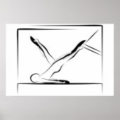 Pilates Shoulder Roll Down Pose - Cadillac Poster (Vorne)