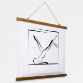 Pilates Shoulder Roll Down Pose - Cadillac Wandteppich Mit Holzrahmen (Gewinkelt)