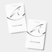 Pilates Side Bend Pose Ausweis (Vorder- & Rückseite)