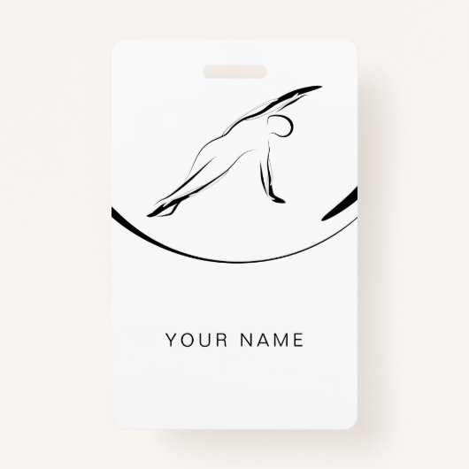 Pilates Side Bend Pose Ausweis (Vorderseite)