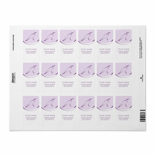 Pilates Side Bend Pose | Farbe Adressaufkleber (Vorne)